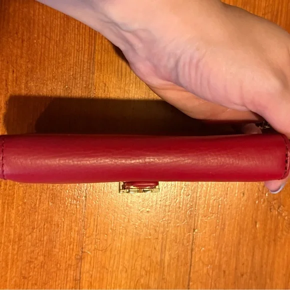 Tory Burch Red Leather Wristlet Wallet - Picture 10 of 12